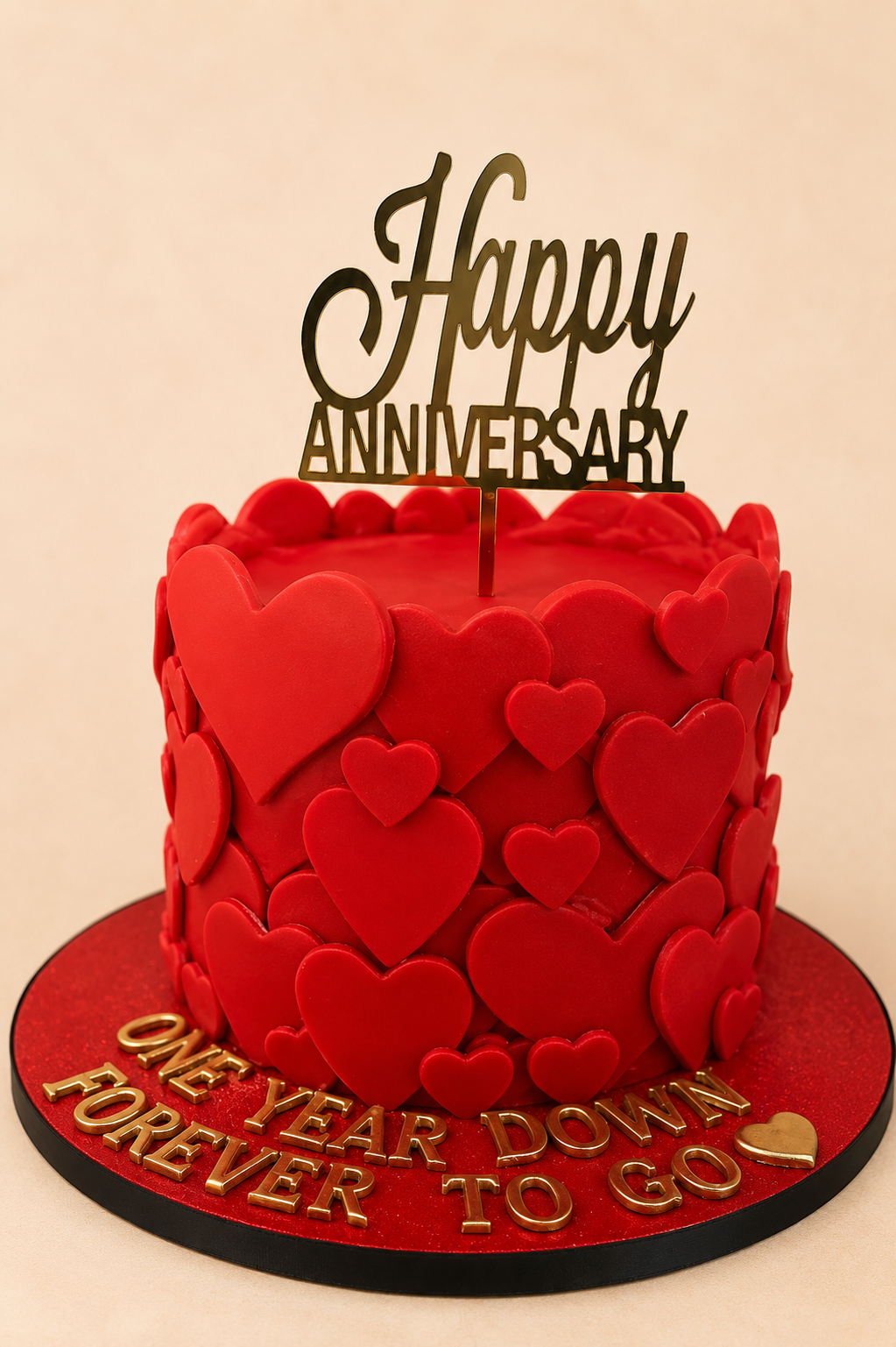 King of Hearts Anniversary Cake